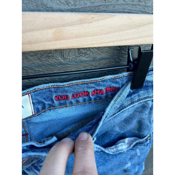 AO LA Alice + Olivia Los Angeles Women's Jeans Button‎ Fly sz 28 with Raw Hem - Picture 3 of 9